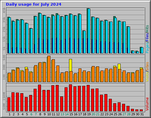 Daily usage for July 2024