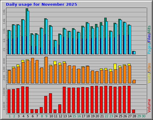 Daily usage for November 2025