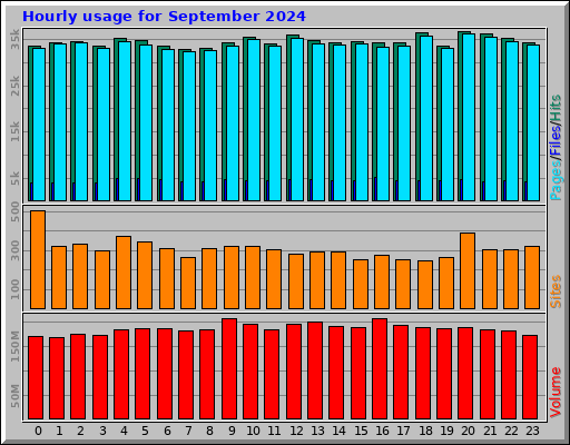 Hourly usage for September 2024