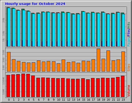 Hourly usage for October 2024